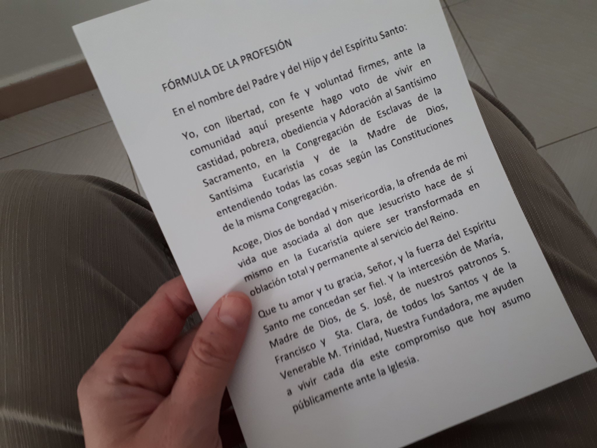 Aniversario de las constituciones de la Congregación